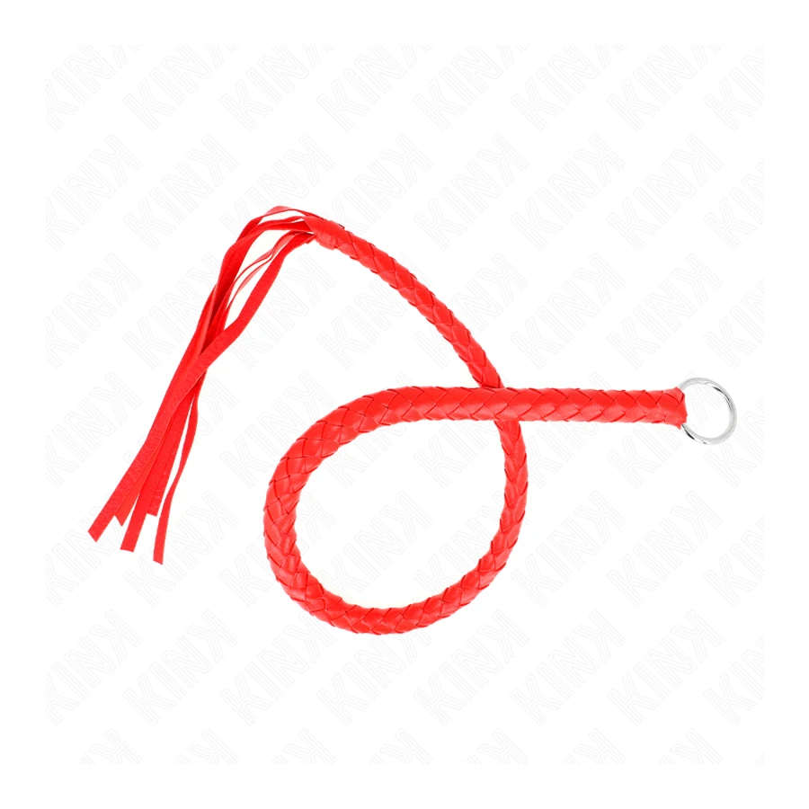 KINK - FRUSTA SERPENTE CON ANELLO MANO ROSSO 65 CM